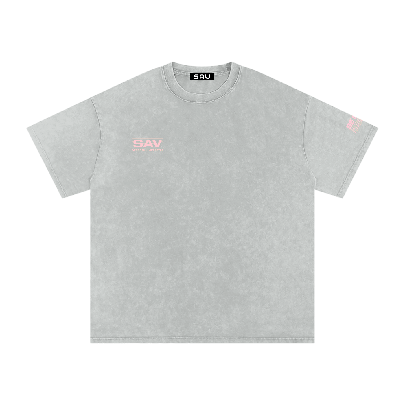 SAV Snow Washed Oversized Cotton T-Shirt