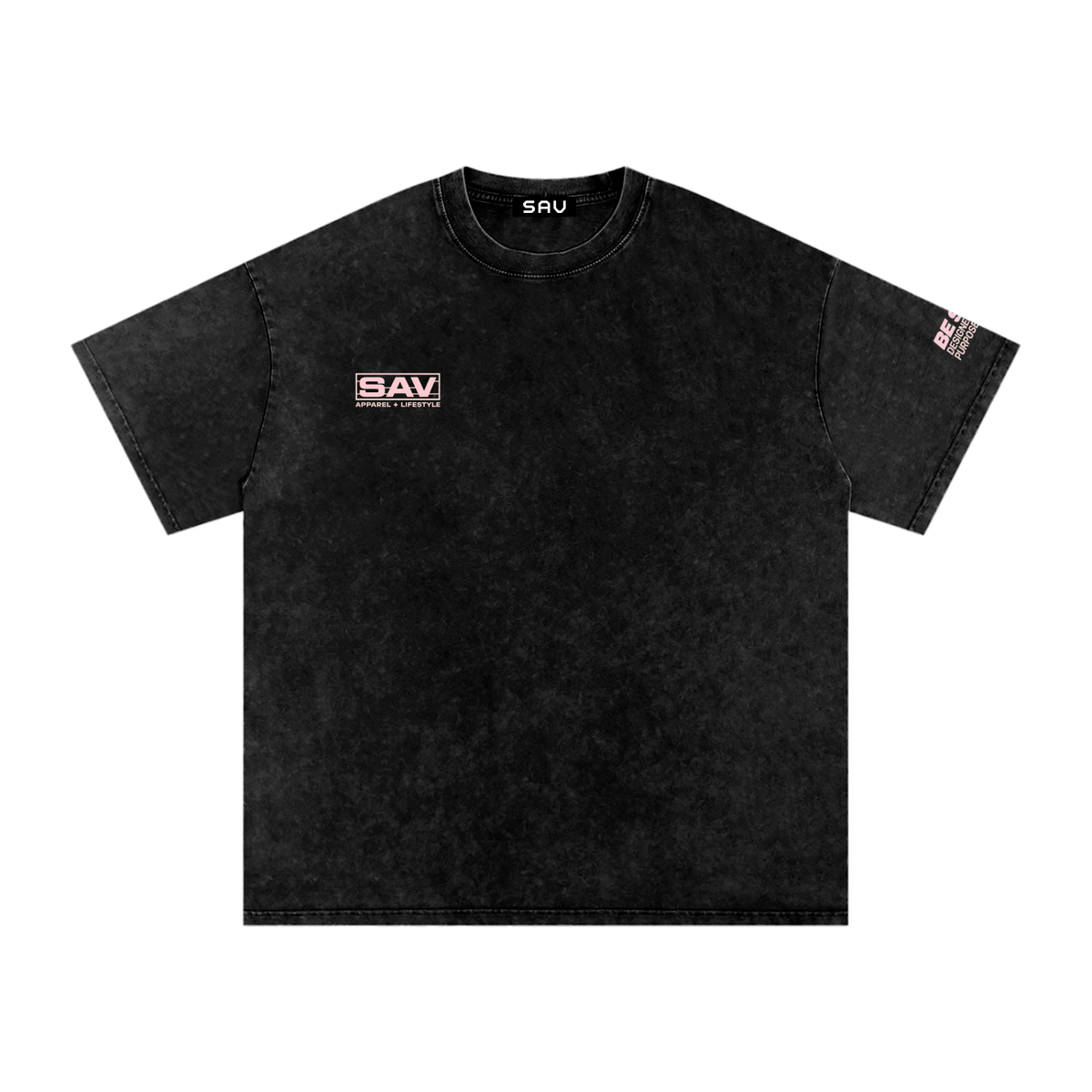 SAV Snow Washed Oversized Cotton T-Shirt