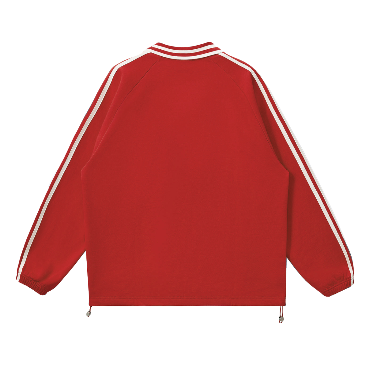 SAV Blank Contrast Striped Lapel Collar Sweatshirt