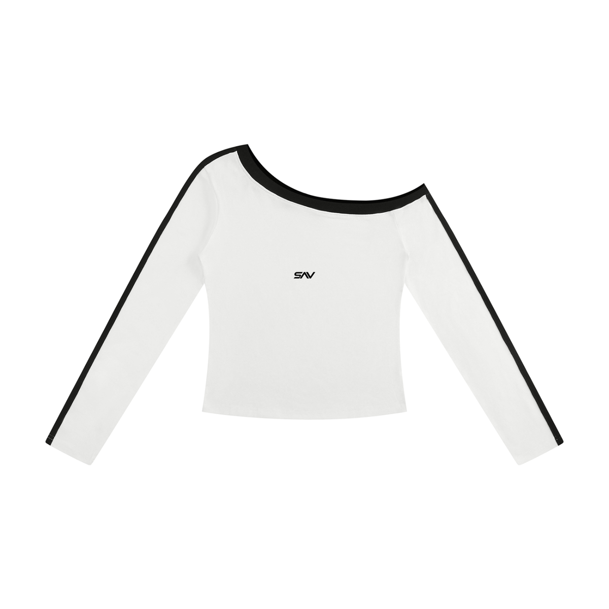 SAV Women’s Color Block Off-the-Shoulder T-Shirt
