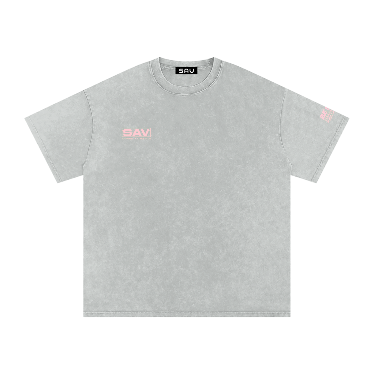 SAV Snow Washed Oversized Cotton T-Shirt