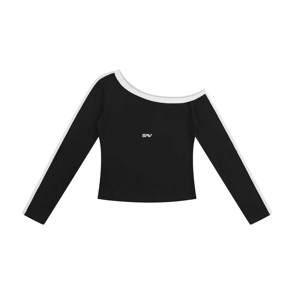 SAV Women’s Color Block Off-the-Shoulder T-Shirt