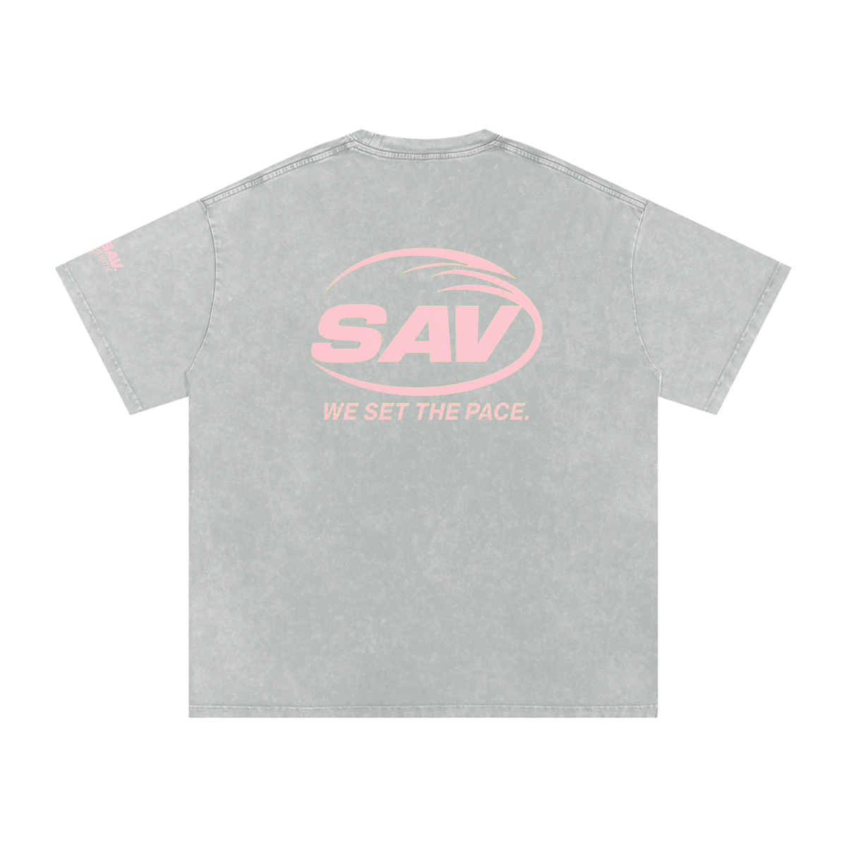SAV Snow Washed Oversized Cotton T-Shirt