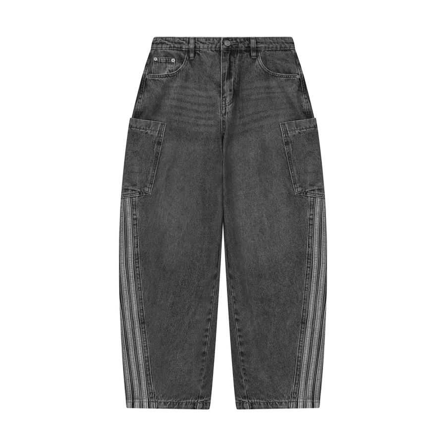 SAV Women's Vintage Wash Barrel Leg Jeans