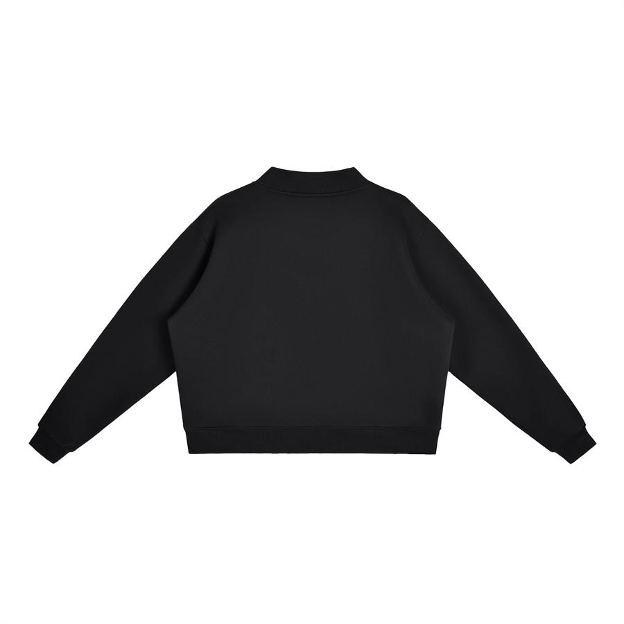 SAV Essential Fleece Mock-Neck Crew Sweatshirt