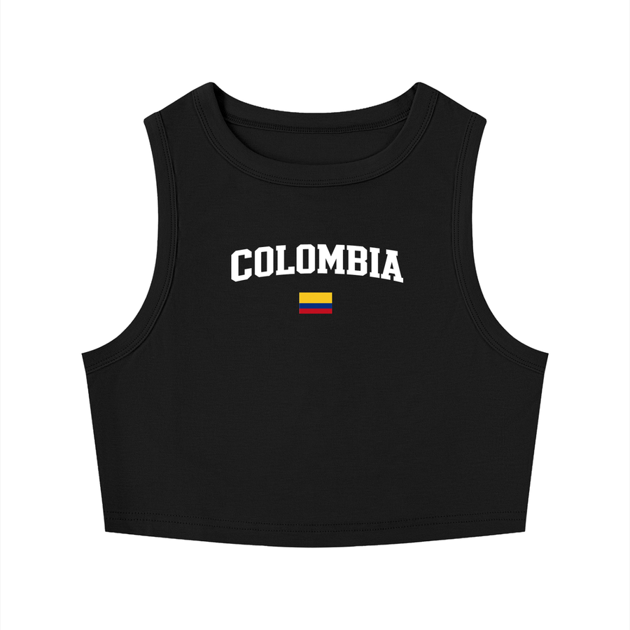 SAV Women's Tight Crewneck Crop Tank Top COL