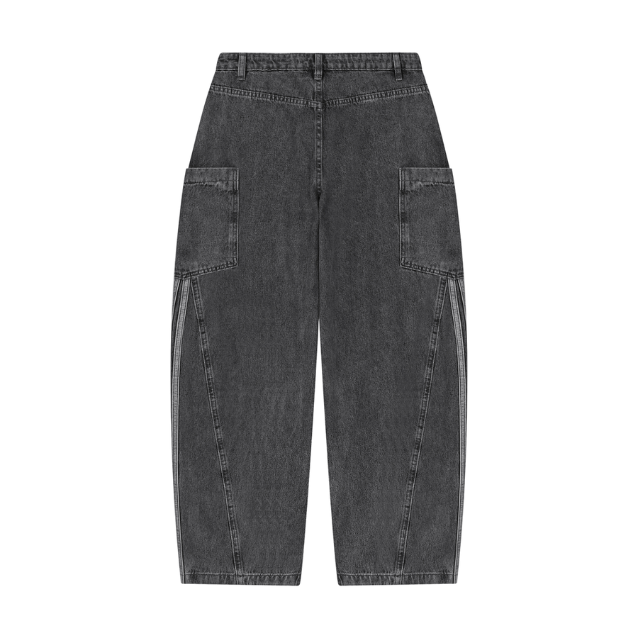 SAV Women's Vintage Wash Barrel Leg Jeans