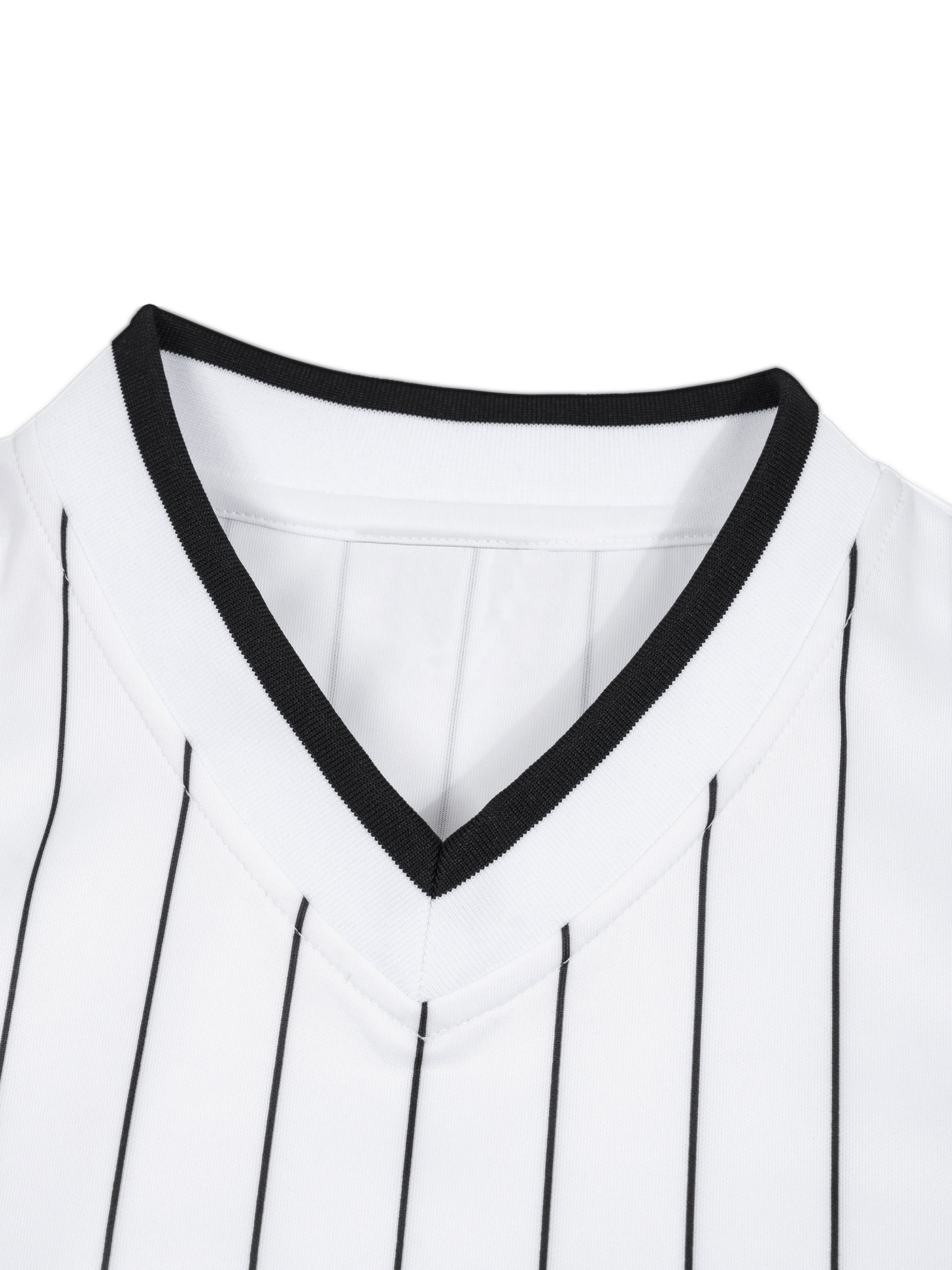 SAV Unisex Striped Loose V-Neck T-Shirt