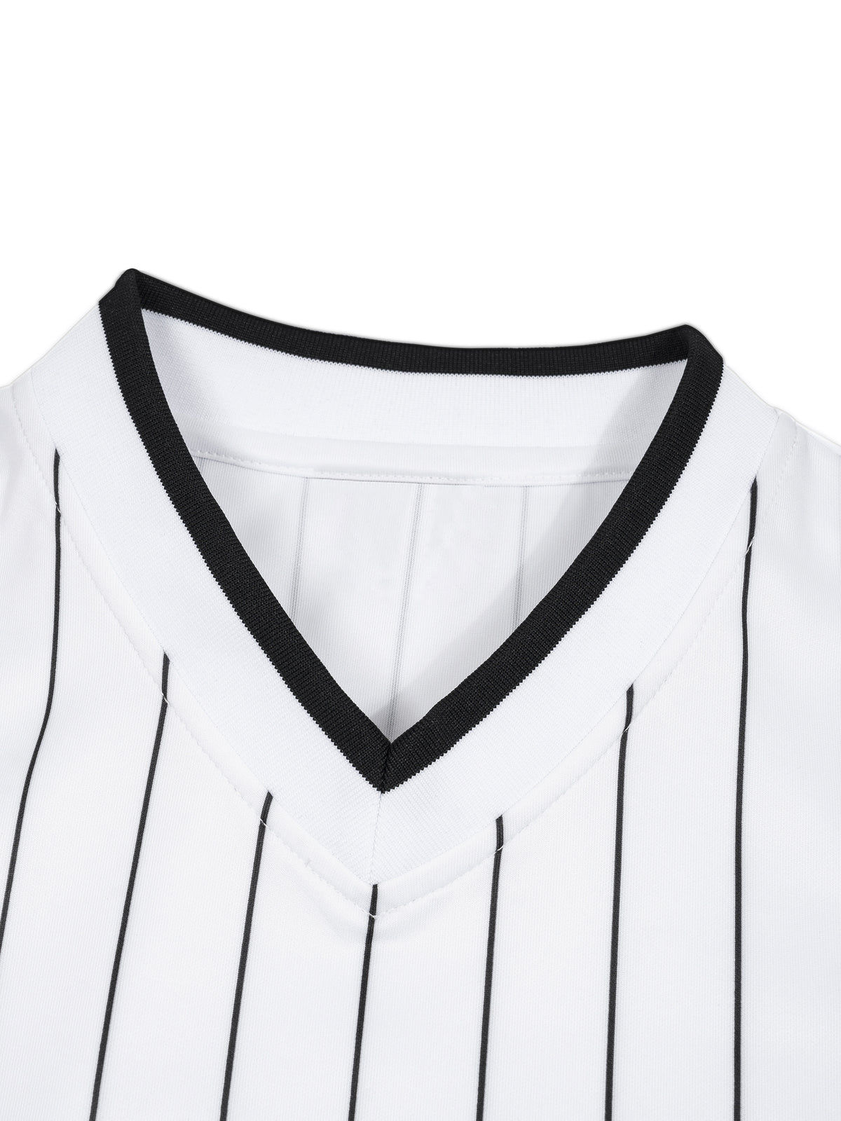 SAV Unisex Striped Loose V-Neck T-Shirt