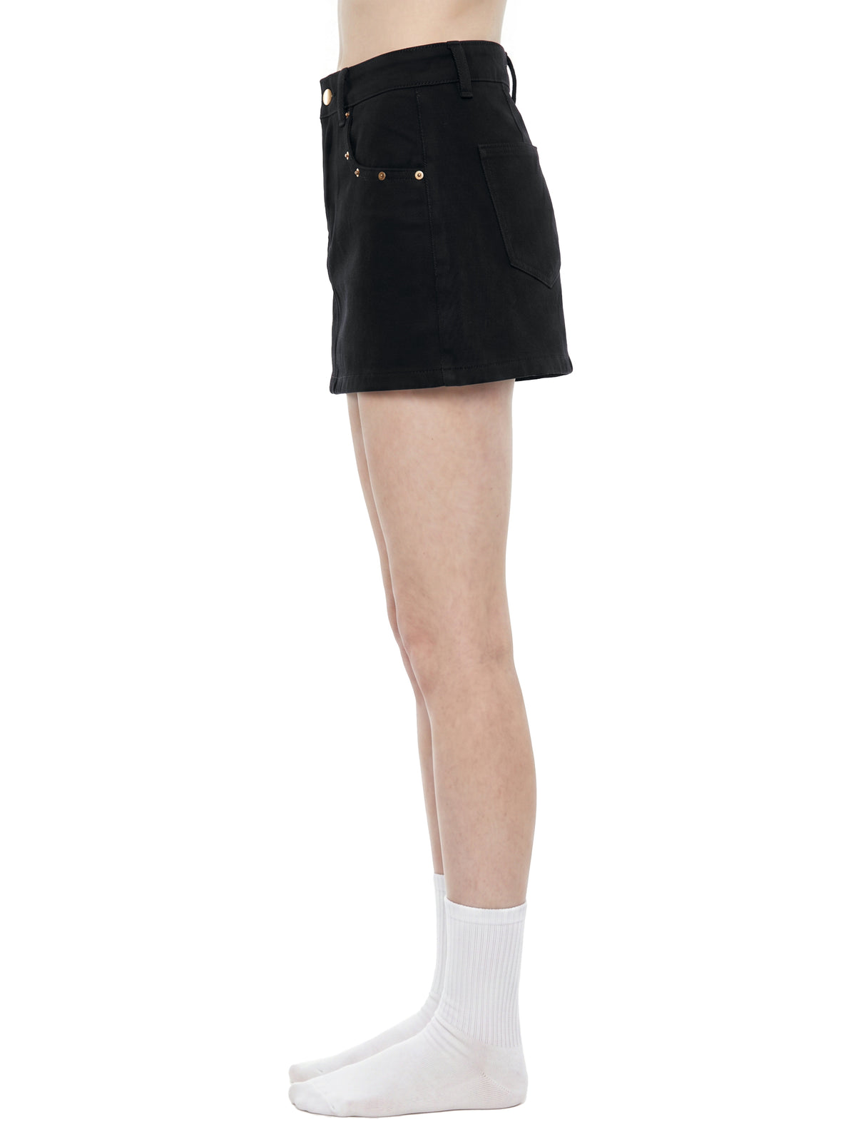 SAV Women's Studded Denim Mini Skirt