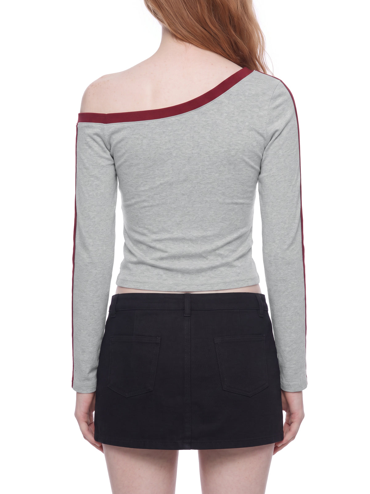 SAV Women’s Color Block Off-the-Shoulder T-Shirt